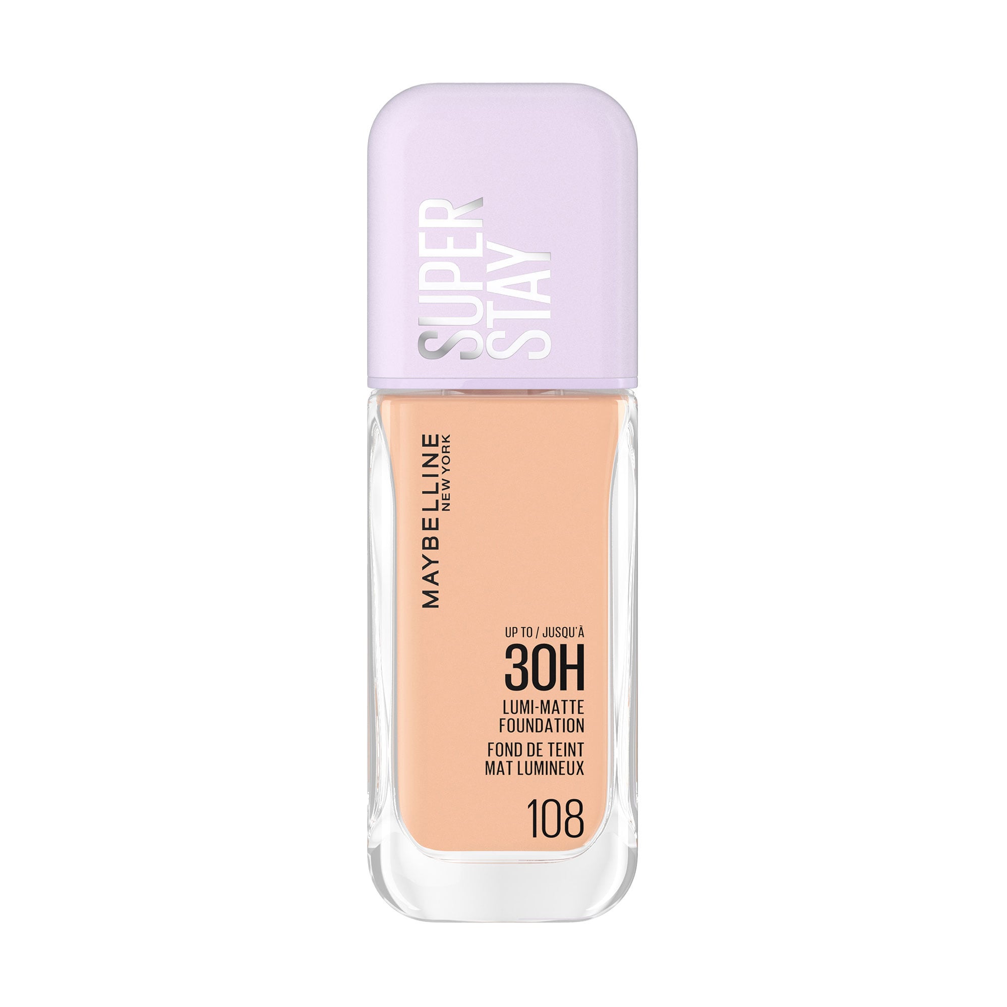 Стійка легка тональна основа для обличчя Maybelline New York Super Stay Lumi-Matte Foundation з природним матовим фінішем, 108, 35 мл